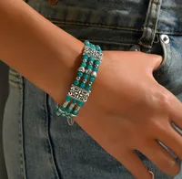 Bohemian Totem Feather Alloy Resin Unisex Bracelets main image 3