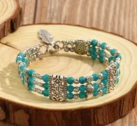 Bohemian Totem Feather Alloy Resin Unisex Bracelets sku image 1