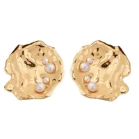 1 Pair Classic Style Irregular Plating Alloy Imitation Pearl Ear Studs main image 5