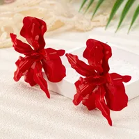 1 Pair Classic Style Flower Plating Alloy Ear Studs main image 3
