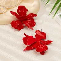1 Pair Classic Style Flower Plating Alloy Ear Studs main image 4