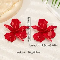 1 Pair Classic Style Flower Plating Alloy Ear Studs sku image 1