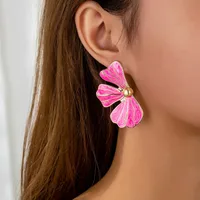 1 Pair Simple Style Classic Style Flower Zinc Alloy Ear Studs main image 1