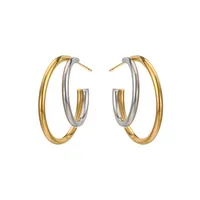 1 Pair Vacation Simple Style Color Block Plating 304 Stainless Steel 18K Gold Plated Ear Studs main image 5