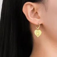 1 Pair Simple Style Classic Style Sun Starfish Shell Plating 304 Stainless Steel Drop Earrings main image 4