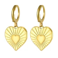 1 Pair Simple Style Classic Style Sun Starfish Shell Plating 304 Stainless Steel Drop Earrings sku image 20