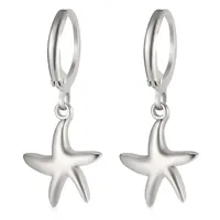 1 Pair Simple Style Classic Style Sun Starfish Shell Plating 304 Stainless Steel Drop Earrings sku image 8