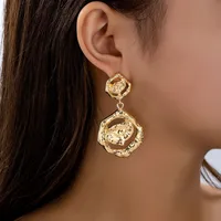 1 Pair Simple Style Commute Geometric Plating Zinc Alloy Drop Earrings main image 3