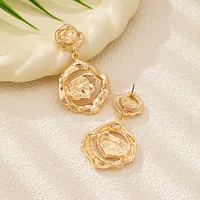 1 Pair Simple Style Commute Geometric Plating Zinc Alloy Drop Earrings main image 5