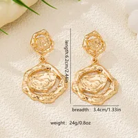 1 Pair Simple Style Commute Geometric Plating Zinc Alloy Drop Earrings main image 2