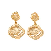 1 Pair Simple Style Commute Geometric Plating Zinc Alloy Drop Earrings main image 4