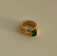 Vintage Style Classic Style Geometric Solid Color 304 Stainless Steel Plating Inlay Zircon 18K Gold Plated Women's Rings sku image 3