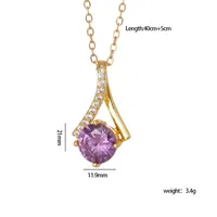Glam Simple Style Geometric Heart Shape 304 Stainless Steel Copper Women's Pendant Necklace sku image 1