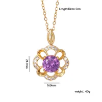 Glam Simple Style Geometric Heart Shape 304 Stainless Steel Copper Women's Pendant Necklace sku image 5