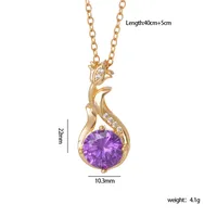 Glam Simple Style Geometric Heart Shape 304 Stainless Steel Copper Women's Pendant Necklace sku image 4
