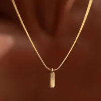 Hip-Hop Simple Style Geometric 316 Stainless Steel  Plating 18K Gold Plated White Gold Plated Unisex Pendant Necklace main image 4