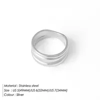 Simple Style Solid Color Titanium Steel Plating 18K Gold Plated Women's Rings main image 4