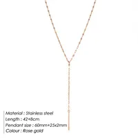 Simple Style Solid Color 316 Stainless Steel  Plating Women's Pendant Necklace main image 2