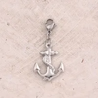 Casual Modern Style Heart Shape Rudder Anchor 304 Stainless Steel Handmade Polishing DIY Jewelry Accessories main image 3
