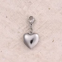 Casual Modern Style Heart Shape Rudder Anchor 304 Stainless Steel Handmade Polishing DIY Jewelry Accessories sku image 3