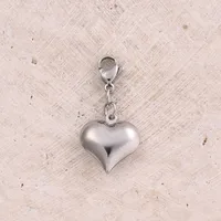 Casual Modern Style Heart Shape Rudder Anchor 304 Stainless Steel Handmade Polishing DIY Jewelry Accessories sku image 4