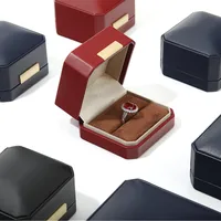 Luxurious Solid Color Pu Leather Jewelry Boxes main image 3