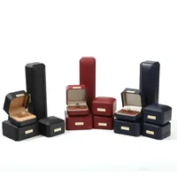 Luxurious Solid Color Pu Leather Jewelry Boxes main image 2