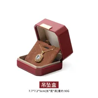 Luxurious Solid Color Pu Leather Jewelry Boxes sku image 9