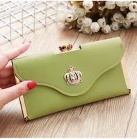 Korean Crown Diamond Mobile Phone Bag Wallet sku image 4