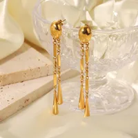 1 Pair Modern Style Geometric Plating 304 Stainless Steel Drop Earrings main image 6