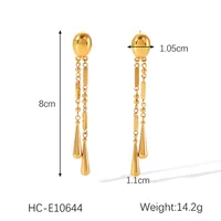 1 Pair Modern Style Geometric Plating 304 Stainless Steel Drop Earrings main image 2