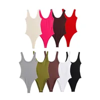 Women's Holiday Daily Selfie Sexy Solid Color Shorts Rompers main image 2