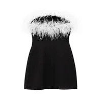 Women's Hip Skirt Sexy Strapless Sleeveless Solid Color Above Knee Holiday Banquet Selfie main image 5