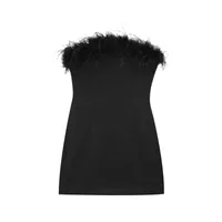 Women's Hip Skirt Sexy Strapless Sleeveless Solid Color Above Knee Holiday Banquet Selfie sku image 5
