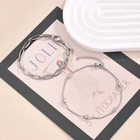 Casual Simple Style Classic Style Oval 304 Stainless Steel Handmade Polishing Unisex Bracelets main image 1
