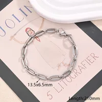 Casual Simple Style Classic Style Oval 304 Stainless Steel Handmade Polishing Unisex Bracelets main image 2
