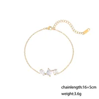 Simple Style Classic Style Geometric 304 Stainless Steel Zircon 18K Gold Plated Women's Jewelry Set sku image 2