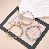 Casual Simple Style Classic Style Round 304 Stainless Steel Handmade Polishing Plating 18K Gold Plated Rose Gold Plated Unisex Bracelets main image 1