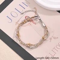 Casual Simple Style Classic Style Round 304 Stainless Steel Handmade Polishing Plating 18K Gold Plated Rose Gold Plated Unisex Bracelets main image 4