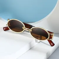 Vacation Simple Style Leopard Ac Oval Frame Full Frame Glasses main image 2