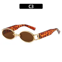 Vacation Simple Style Leopard Ac Oval Frame Full Frame Glasses sku image 3