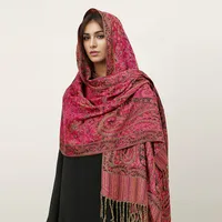 Women's Elegant Geometric Cotton Acrylic Shawl sku image 3