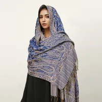 Women's Elegant Geometric Cotton Acrylic Shawl sku image 5