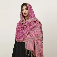 Women's Elegant Geometric Cotton Acrylic Shawl sku image 7