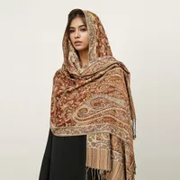 Women's Elegant Geometric Cotton Acrylic Shawl sku image 9
