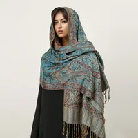 Women's Elegant Geometric Cotton Acrylic Shawl sku image 18
