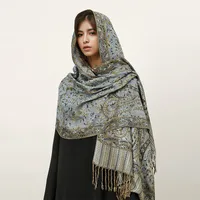 Women's Elegant Geometric Cotton Acrylic Shawl sku image 10