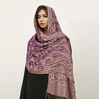 Women's Elegant Geometric Cotton Acrylic Shawl sku image 11