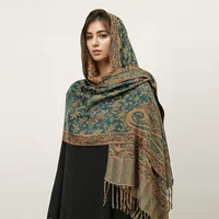 Women's Elegant Geometric Cotton Acrylic Shawl sku image 13