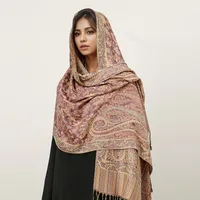 Women's Elegant Geometric Cotton Acrylic Shawl sku image 14